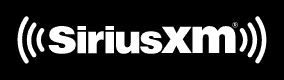 Siriusxm logo on a black background.