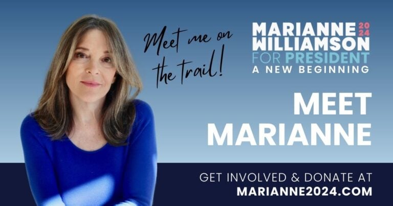 Marianne williamson for president.